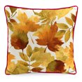 thumbnail image 3 of Jordan Manufacturing Orange Pumpkin Rectangular and Multicolor Leaves Square 2 Piece Autumn Outdoor Throw Pillow Set, 3 of 11