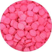 NCS Pink Flower Roses Edible Candy Sprinkles, 8 ounces - Great for cupcakes, cookies, cakes, cake pops, and party tables