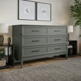 thumbnail image 4 of AFI Santa Fe Queen Wood Murphy Bed Chest with 6" Mattress and Charger, Grey, 4 of 19