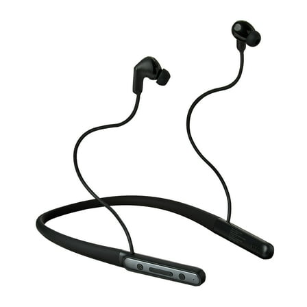 onn Bluetooth Wireless Neckband Earphones with Active Noise Canceling, Black