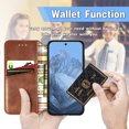 thumbnail image 3 of for Google Pixel 9 Pro XL Wallet Case, Men's Retro Premium Business PU Leather Classic Magnetic Closure Flip Case with Card Holder [RFID Blocking] Folio Kickstand Shockproof Phone Cover,Brown, 3 of 9
