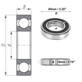 thumbnail image 4 of Unique Bargains 6209DDU & Deep Groove Ball Bearings 45x85x19mm 1 Pc Lubricated Bearings Scooter Skateboard Wheel, 4 of 6