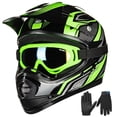 thumbnail image 1 of Casco ILM Youth Kids ATV Motocross B07 Verde/Plateado DOT, 1 of 7