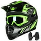 thumbnail image 1 of Casco ILM Youth Kids ATV Motocross B07 Verde/Plateado DOT, 1 of 7