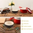 thumbnail image 6 of FREEAMG Mandala Round Trivets Pot Holders 2 Pcs, Heat Resistant Cotton Thread Weave Trivets for Hot Dishes, Cooking, Baking, Farmhouse, Kitchen Decor, 6 of 7