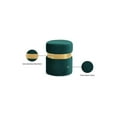 thumbnail image 4 of HomeStock Mountain Majesty Velvet Ottoman/Stool - Chic Design with Stainless Steel Finish, Soft Touch Velvet Upholstery-Color:Green and Gold, 4 of 8