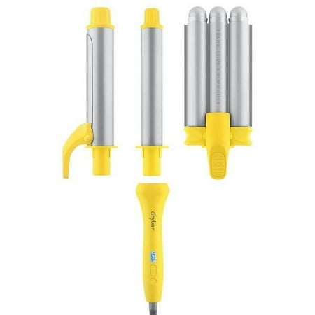 Drybar The Mixologist Interchangeable Styling Iron – One Tool, Three Styles – Reduces Frizz, Adds Shine – Curling Iron – Hair Curling Wand