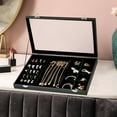 thumbnail image 6 of Youersen Jewelry Storage Box with Earring, Ring, Jewelry Holder for Women, Black, 6 of 7