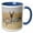 Blue/White, variant on 3drose, Pronghorn Antelope Buck, 11oz Two-tone Green Mug
