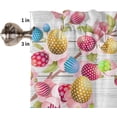 thumbnail image 5 of Window Curtains Valance Rod Pocket Curtain Drapery for Living Room Kitchen Bathroom, Easter Egg Peach Blossom, Soft&Washable Small Window Treatment Valances, Spring Wood Grain, 1 Panel, 54x18inch, 5 of 5