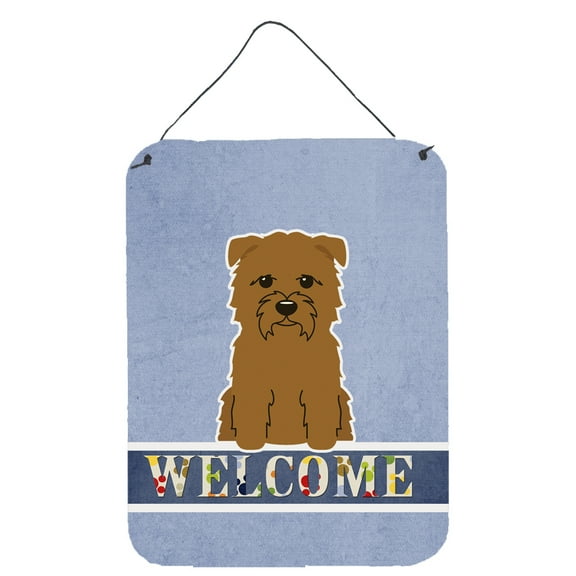 Caroline's Treasures BB5641DS1216 Glen of Imal Tan Welcome Wall or Door Hanging Prints, 12x16, multicolor