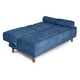 thumbnail image 4 of Sofá Cama Makora Modelo Zambroni con Portavasos de Velvet Azul, 4 of 9