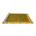 thumbnail image 2 of Ahgly Company Machine Washable Indoor Round Oriental Yellow Traditional Area Rugs, 3' Round, 2 of 4