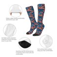 thumbnail image 6 of Haiem Tropical Leaves Socks, Funny Novelty Crazy Design Cotton Socks Sports Socks Knee High Socks For Men, Women,1Pairs - Gift For Working Friends, 6 of 9