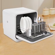 Portable Compact Countertop Mini Dishwasher with Water Tank Leak-Proof Air Dry