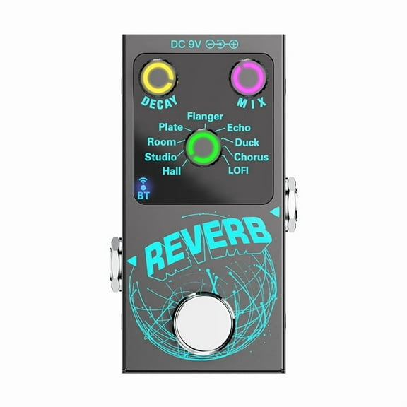 Guitar Digital Reverb Effector Effect Pedal Device Built-in 9Digital Based True Bypass Guitars Accessories