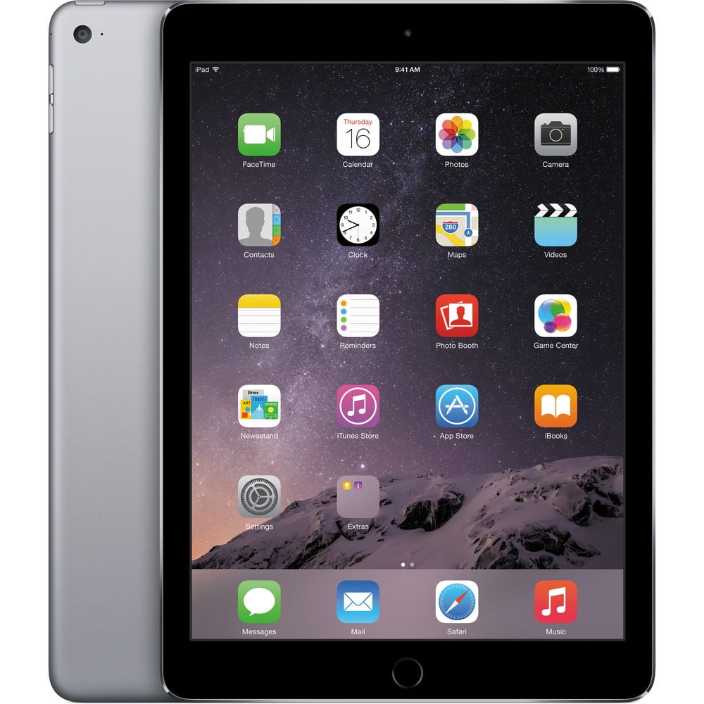 Restored Apple iPad Air 2, 9.7 in., Wi-Fi, 128GB, Space Gray 