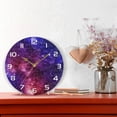 thumbnail image 6 of GZHJMY Space Galaxy Wall Clock, 10" Silent Non Ticking Round Clock, Oil Painting Easy to Read Clock for Living Room Bedroom Bathroom Home Decor Holiday Gifts, 6 of 7