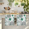 thumbnail image 4 of Abstract Green Ink Dots Kitchen Towels Set of 4, Boho Minimalist Middle Century Art Absorbent Dish Towels for Kitchen, Microfiber Hand Towel, Quick Drying Tea Towel for Cleaning Decorative Dishcloths, 4 of 7