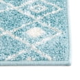 thumbnail image 6 of Unique Loom Tribal Trellis Collection Area Rug - Alaoui (4' Square Aqua Blue/Ivory), 6 of 10