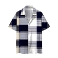 thumbnail image 6 of Awdenio Mens Shirts Casual Plaid Turndown Collar Poket Casual Short Sleeve Buttons Shirt Stretchy, Comfortable Fit for Summer, 6 of 6