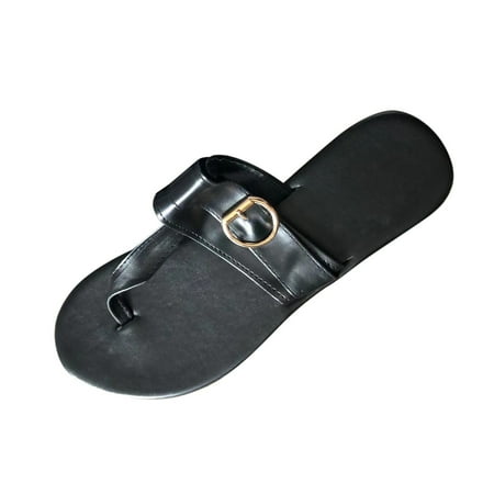 

Fpqtro 2023 Summer Women s Sandals Women s Fashion Solid Color Sandals Summer Flip Flops Flat Heel Slippers Casual Shoes