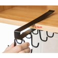 thumbnail image 1 of Portavasos para Tazas, Estante para Colgar debajo Del Gabinete, Estante de Secado para Vasos de Cerveza, Apto para Tableros de 2,5 Cm Negro Soledad ganchos debajo del gabinete sin taladro, 1 of 8