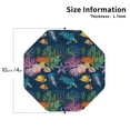thumbnail image 2 of Honeii Undersea Animals print Leather Coaster Set of 4, ideal for safeguarding your furniture from drinks spills and effortless cleanup-Octagon, 2 of 6