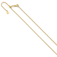 thumbnail image 2 of 14k Yellow Gold Adjustable 1mm Box Chain Necklace Pendant Charm, 2 of 10