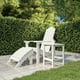 thumbnail image 3 of Mesa Adirondack para patio VidaXL, cuadrada, blanca, HDPE, 38 x 38 x 46 cm, 3 of 7