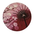 thumbnail image 2 of PIKWEEK  Round Fitted Tablecloth Oil Painting Cherry Blossom Japanese Table Cloth with Elastic Edged Waterproof Wipeable Round Table Cover for Patio Parties Outdoor Decor White, 2 of 7