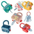 thumbnail image 2 of 6pcs Learning Lock with Key Set Early Educational Numbers Matching Parent-children Interactive Unlocking Toys Sensory Development for Kids, 2 of 9