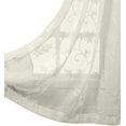 thumbnail image 3 of Andora Embroidered Grommet Top Sheer Window Curtain Pair (Set of 2 )- 63" Long - Beige, 3 of 5