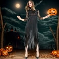 thumbnail image 2 of Women's Elegant Bride Outfit Halloween Role Play Dress Gothic Lace Gown Wedding Attire, 2 of 6