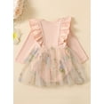thumbnail image 4 of GXFC Baby Girls Fall Princess Dress Clothes 3M 6M 9M 12M 18M Infant Girls Long Sleeve Bow Embroidery Romper Dress Mesh Tulle A-line Dress Spring Autumn Clothing for Newborn Girls, 4 of 9