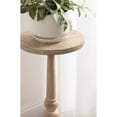 thumbnail image 3 of Kate and Laurel Wegner Traditional Wooden Round Drink Table, 12 x 12 x 30, Light Natural Wood, Elegant and Durable Mango Wood Pedestal Table for Use as Indoor Plant Stand or Useful Living Room Decor, 3 of 8