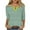 Green, variant on CLOISE Womens Shirts Fall Fashion Striped Tees V Neck 3/4 Sleeve Tops Casual Colorblock Basic Shirts Flowy Outfits Green L