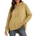 thumbnail image 5 of Yutgune Womens Hoodies Oversized Hoodies For Women Side Split Hem Long Sleeve Casual Sweatshirt, 5 of 9