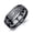 Black, variant on Vintage Wave Pattern Titanium Steel Ring for Men, Electroplated, Non-Inlaid, New Condition