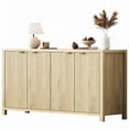 thumbnail image 4 of Unique Sideboard with Gold Handles & Large Storage|55.12"W x 15.75"D x 32.87"H, 4 of 11