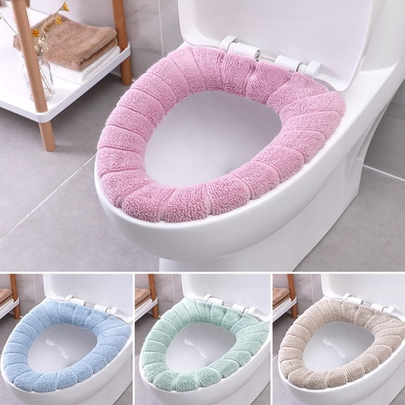 Toilet Cover, Toilet, Seat Cushion, Cushion Cover, Plush, Neutral Bathroom Decor, Bathroom, Universal Sizing, 17inOval, 1 Pc