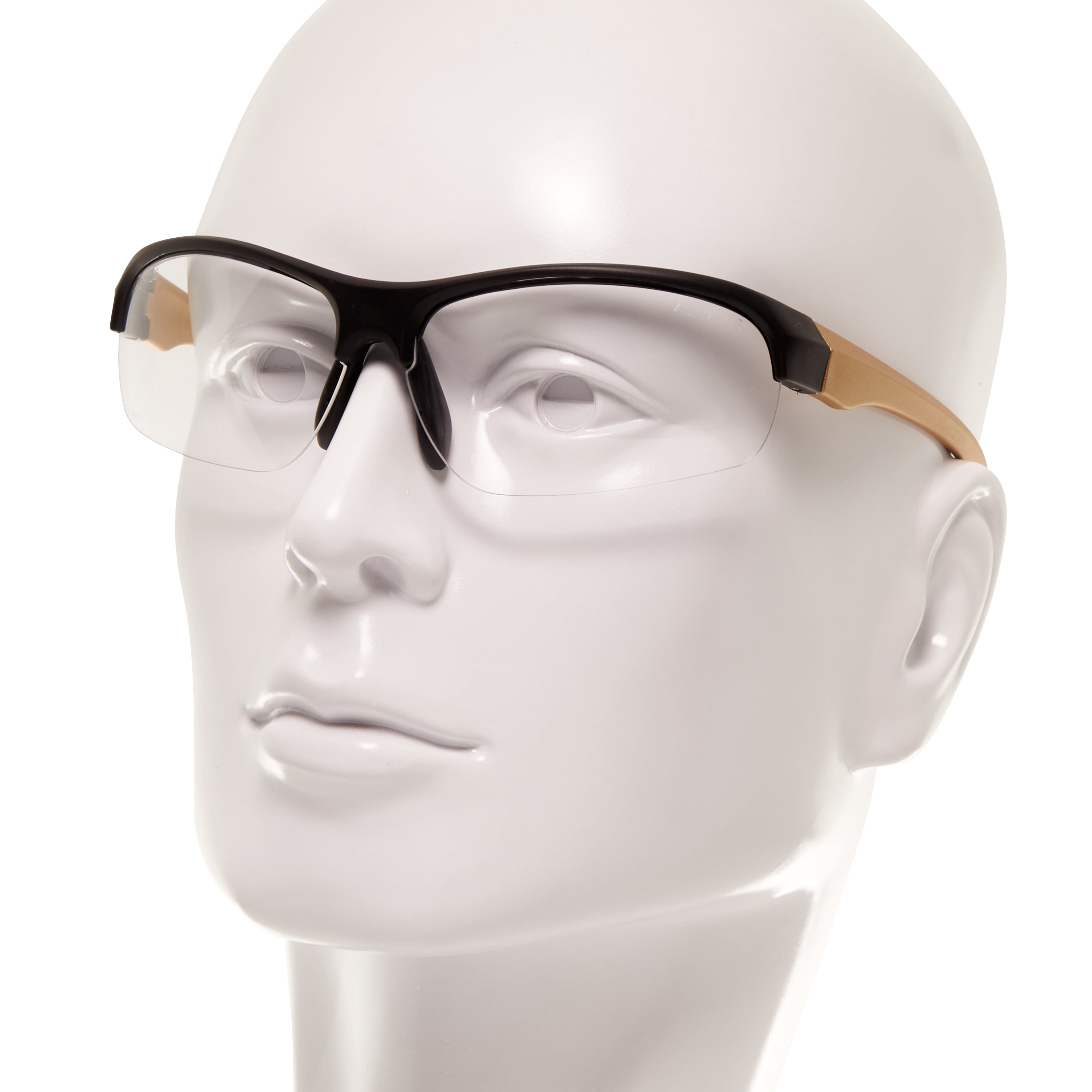 Girls With Guns Devotee Protective Shooting Safety Glasses, Clear Lenses, Anti-Scratch/Fog/Uv Coated, Ansi Z87+ & Ce Rated, Gold/Brown