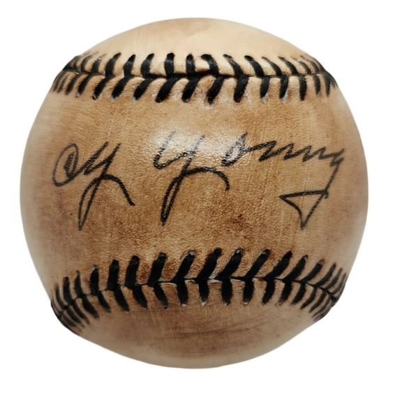 Cy Young Replica Autographed Early 1900s Style Baseball.  Licensed Souvenir Ball.