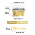 thumbnail image 3 of LotFancy 50 Aluminum Foil Baking Cups with Lids, Oven Safe Cupcake Liners, Mini Cake Pans, 5oz, Gold, 3 of 7