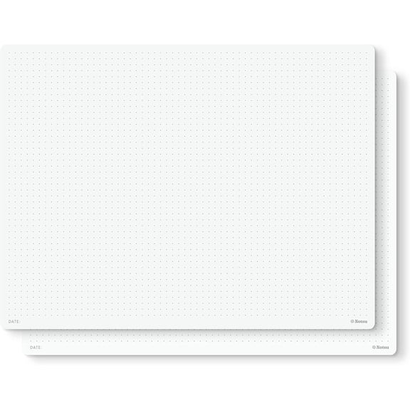 Notsu Dot Grid Notepads 8.5 x 11 inch, 2 Pack | Minimalist Dotted Memo Mouse Pads with Premium Thick Paper, Letter Size