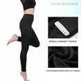 thumbnail image 4 of Women High Waist Yoga Leggings Pocket Pants Fitness Sport Gym Workout Athletic Leggings,Gray,L, 4 of 7