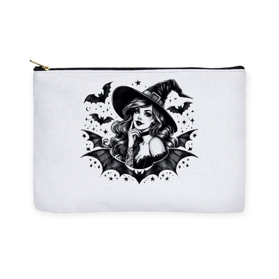 CafePress - Batty Witch - Large Zipper Toiletry Pouch, 12.5"x8.5"