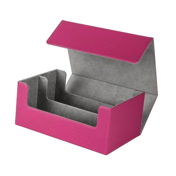 Caja para baraja de cartas coleccionables Estuche para cartas Contenedor para juguetes Cartas de colección Cartas de juguete Premium Rosa