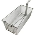 thumbnail image 3 of Truecraftware – 17" x 8" x 5-3/4" Rectangular Deep Fry Basket with Hook Heavy Duty Nickel Plated Iron with Yellow Coated Handle -  Kitchen Frying Chips Fish Sausages, 3 of 5