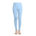 thumbnail image 2 of EMEM Apparel Women's Ladies Solid Colored Seamless Opaque Dance Ballet Costume Full Length Microfiber Footless Tights Leggings Stockings Light Blue B, 2 of 5